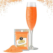 Twinkle my Drink® Edible Glitter for Drinks Orange - Glitter Edible for Sparkling Wine & Liqueur - Vegan, Tasteless - Halloween Cocktail 12 g for Over 60 Drinks
