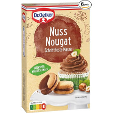 Dr. Oetker Nut Nougat Pack of 6, 6 x 200 g, Cut-resistant Nut Nougat Mass, Intense Nut Flavour, Baking Ingredient for Fillings and Covers of Cakes, Delicious Treats, Ready to Eat Immediately