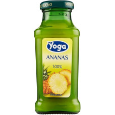 24 x Yoga specialità itališko baro butelis Vaisių sultys 100% ananasų 200 ml