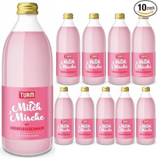 Pasukite pieno mišinį su braškių skonio gėrimu 500 ml x 10 vnt.