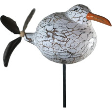 Outdoor Garden Decoration Figurine Country House Style Decorative Stake with Wooden Seagull and Propeller 120 cm High
