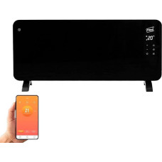 Neo elektrinis stiklinis apšvietimas, 1000W-2000W, Tragbares WLAN-Thermostat, Wandheizkörper (juodos spalvos)