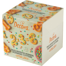 Decora 0255098 Milžiniškų skaičių pjaustytuvai 9 dalių plastikiniai geltoni