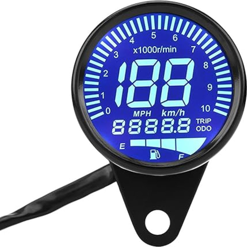 Motorcycle Speedometer, Motorcycle Speedometer, Universal Motorcycle LED Digital Tachometer, Speed Gauge, Oil Level Meter, Black Oil Level Indicator