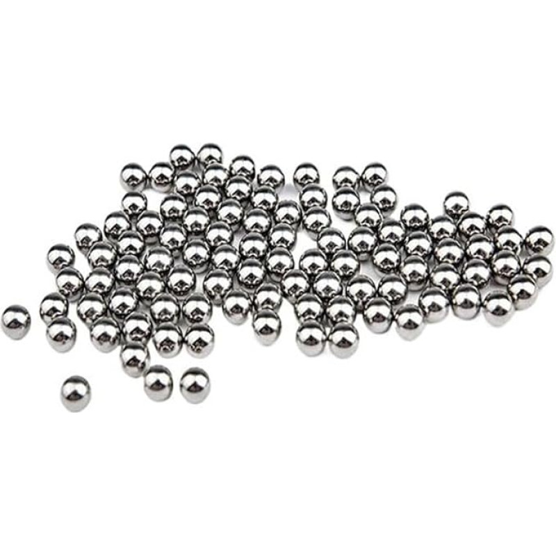 Generisch Pack of 3000 Ball Bearing Balls, Precision Balls, 304 Stainless Steel Balls, Bearing Balls, Diameter 0.5 mm - 1.5 mm (1 mm)