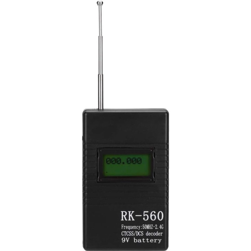 ASHATA Portable Frequency Counter, Accurate RK560 50MHz 2.4G Frequency Counter, Portable Radio Frequency Test for Two-Way Radio Baie Walkie Talkie Decoder, CTCSS/DCS-SMA Socket