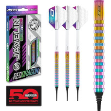 RED DRAGON Darts – Javelin Series 18g Fass/20g Volles Gewicht - 85% Wolfram - Profi Dartpfeile Weiche Spitze Satz mit Flüge & Schäften