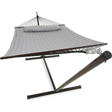 VITA5 Hammock with Frame and Removable Pillow, Up to 2 People / 200 kg Capacity, Weatherproof, UV-Resistant, 190 x 140 cm