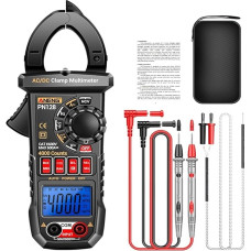 TIEOAXFT PN128 Zangenamperemeter Hochpräzises Digital-Multimeter mit 4000 Zählungen, 600 A, AC/DC, Stromspannung, NCV, True RMS, Test- und Messwerkzeuge(PN128 red)