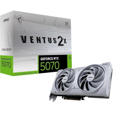 MSI GeForce RTX 5070 12G Ventus 2X OC White - 12GB GDDR7 (28Gbps/192-bit), PCIe 5, Boost: 2542 MHz, HDMI 2.1b, DisplayPort 2.1b