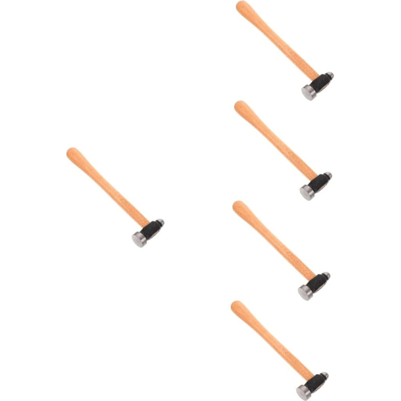 SHINEOFI 5 Stück Hölzerner Griffhammer Holzbearbeitung Handhaben Hacken Hammer Hammer Hammerholzgriff Tischlerhammer Hammer Mit Rundem Kopf Holzhammer Mehrzweckhammer Diy-hammer Eisen