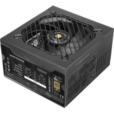 MARS GAMING MPB1000PSI, visiškai modulinis ATX maitinimo šaltinis, 1000 W, 80Plus Gold 90%, 140 mm SI ventiliatorius, AI2-RPM, DC-DC ir SMD technologijos, ATX 3.1 ir PCIe 5.1 su 12V 2x6 jungtimi, juodas