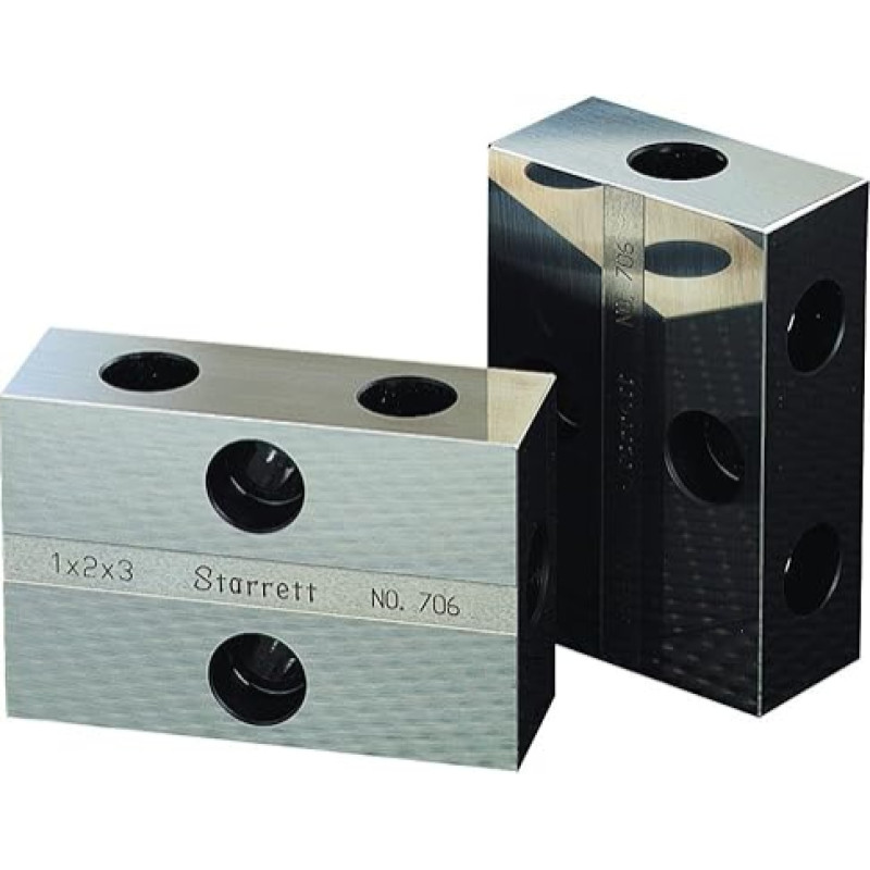 Starrett 706 MBZ grūdinto plieno kontrolinis milimetras Zusammengehöriges Padėkliukų pora Aukštis 25 mm Ilgis 50 mm Plotis, 75 mm ilgis
