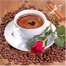 DCIDBEI Diamond Painting Square Drill 40 x 40 cm Diamond Painting Coffee Adult 5D Diamond Painting Pictures Diamond Painting Square Stones Craft Buddy Crystal Art Embroidery Set Adults Craft Set