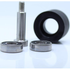 KXIWLUFV Antriebsprodukte PU 698 Lager 8x35x30mm Gummibeschichtetes Lagerrad for Schiebetüren Verschleißfeste Führungsrad-Kugellager(10Pcs)