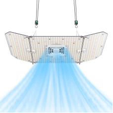 VIVOSUN LED auginimo lempa 200 W viso spektro augalų lempa su integruotu cirkuliaciniu ventiliatoriumi Auginimo šviesa, suderinama su programėle, galima naudoti su E42A/E25 