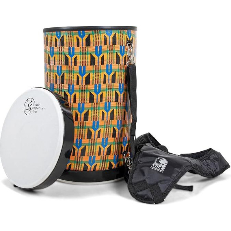 Toca Nesting Drums Freestyle II Djun Djun 12 Inch Kente Cloth TSSNDD-12K-FDP