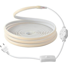 230 V COB LED Strip 25 m, LED Strip Light Strip Outdoor Waterproof Light Strip, Warm White 3200 K Lamp, 25 Metres LED Strip Stripes with Switch, Home Decoration Kitchen Garden LED Lighting