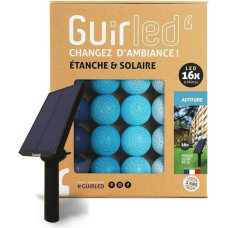 GuirLED - Outdoor garland with light balls LED guinguette - waterproof IP55 - highly efficient solar panel - automatic on/off - 16 balls 3 m height