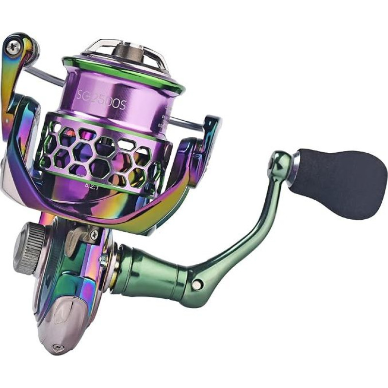 YIWENG 9+1BB spiningo ritė 5.2:1 su keičiama kairiąja ir dešiniąja rankena, žvejybos ritė