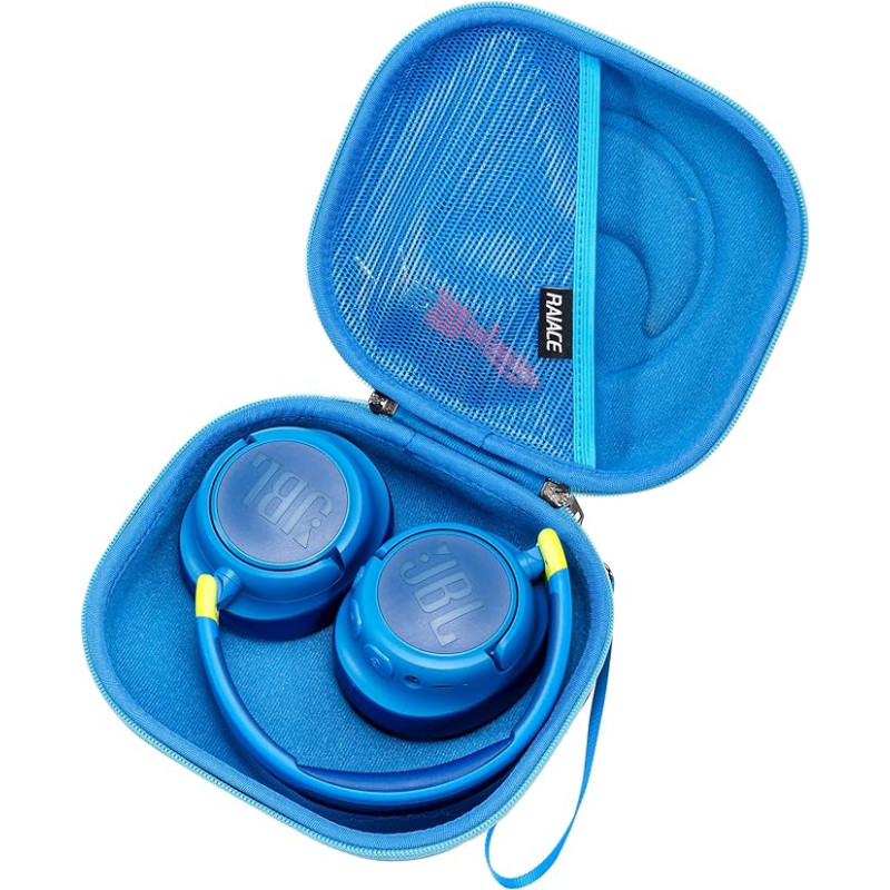 RAIACE Hard Case Compatible with JBL JR 460 NC Headphones and Accessories Protective Carrying Case - Blue