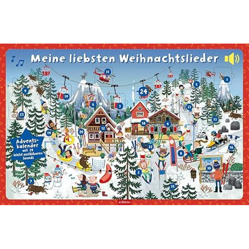 Meine liebsten Weihnachtslieder: Adventskalender mit 24 leicht auslösbaren Sounds | Sound-Adventskalender für die Allerkleinsten mit 24 Weihnachtsliedern