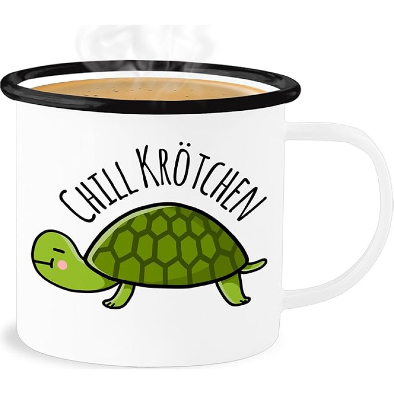 Emaliuotas skardinis puodelis - pareiškimas - 