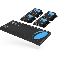 OREI 1 x 4 HDMI prailgintuvas Keli per vieną kabelį CAT6/7 1080P su IR nuotolinio valdymo pulteliu EDID valdymas Iki 50M kilpos išėjimas Mažas vėlavimas Visiškas palaikymas
