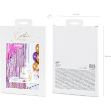 Violetinė folijos užuolaida - vakarėlio vestuvių fonas - 90 cm pločio 2,5 m aukščio