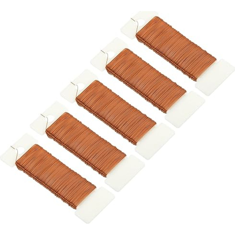 sourcing map 190 Yards/575 Feet 27 Gauge Metall Blumendraht Kupfer Flexible Paddel Dünne Blumendraht für Handwerk, Weihnachtskranz, Blumenarrangement, Hochzeit, insgesamt 5 Rollen