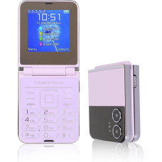 2G sulankstomas telefonas senjorams, mobilusis telefonas senjorams, 2,6 colio ekranas, mobilusis telefonas su dideliais mygtukais, garsiakalbis, 1400 mAh baterija, integruotas LED žibintuvėlis, HD kamera (žalias)