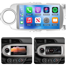 2+64G Car Radio for Toyota Yaris 2012-2017 - Wireless Carplay & Android Car - 9 Inch Android 13 Radio - WiFi EQ GPS Mirror Link FM RDS + AHD Rear View Camera and Microphone