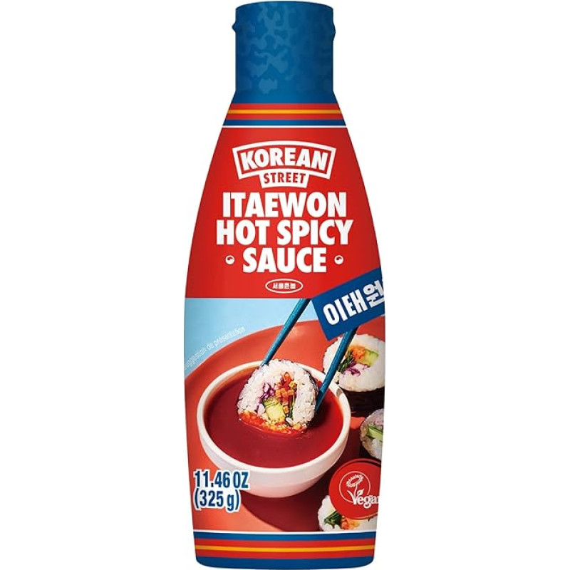 [Korean Street] Itaewon Hot Sauce (325 g) - Original Korean Chilli Sauce (Sweet & Spicy), Ideal for Table Taps, Sauce-Made in Korea, Vegan, Non MSG