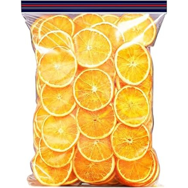 250g džiovintų apelsinų skiltelių, saldintos džiovintos apelsinų skiltelės, be cukraus, veganiškos ir košerinės (250g)