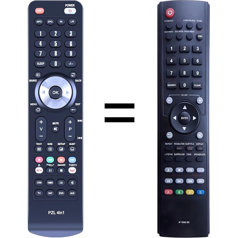 TCNOUMT Replacement Remote Control Compatible for Teufel IP7000RC IP7000BR IP7000 RC BR Black No Setup Required