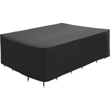 B.Prime Protective Cover for Garden Tables and Furniture Groups, Waterproof, Breathable and UV-Stabilised, Premium Tarpaulin Cover Made of 210D Polyester Oxford Fabric