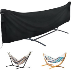 Waterproof Hammock Cover, 420D Oxford Full Tarpaulin, Suitable for Outdoor Hammock and Double Hammock with Frame, Waterproof, Windproof, Cold-Resistant (340 x 17 x 86 cm)