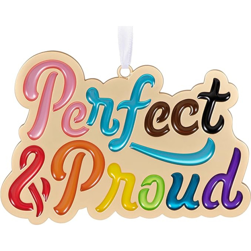 Hallmark Keepsake Kalėdų dekoracija 2024 Tobula ir išdidi metalinė LGBTQ dovana