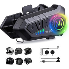 Motorcycle Helmet Headset Bluetooth with Microphone Motorcycle Helmet Headphones Wireless Motorcycle Helmet Headset Only for One Person Wireless Handsfree Waterproof Headphones for Motorcycling