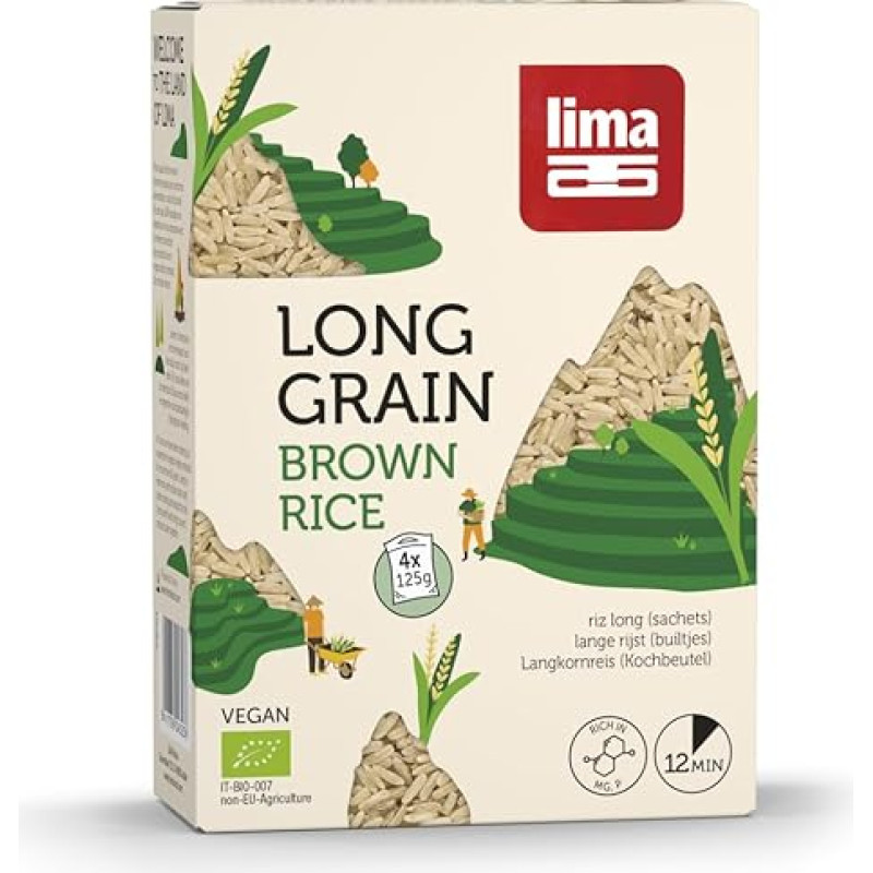 Viso grūdo ilgagrūdžiai ryžiai maišeliuose