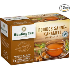Bünting Tea Rooibos Cream Caramel - Rooibo Tea - 20 Tea Bags - Pack of 12