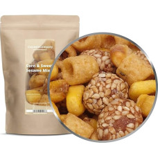 CrackersCompany Corn Sesame Mix with Peanuts & Honey 450g - Sweet, Nutty, Crispy