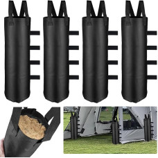 Pavėsinės smėlio maišai užpildymui, pavėsinės stovai, 4 vnt., aukštos kokybės baziniai smėlio maišai, pavėsinės palapinės kojų laikiklis, pasvertų kojų krepšys