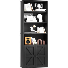 oneinmil knygų spinta, knygų spinta su 2 durimis, juoda medinė knygų spinta, aukšta 6 lygių knygų spinta, virtuvės spintelė, stovinti lentyna, skirta svetainei, miegamajam, biurui, studijai