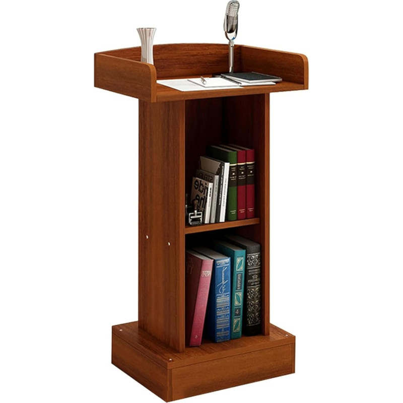 Lecterns High Density Open Storage Podium Top Hotel Welcome Reception Desk Pulpit for Church Luxury Podium Stand