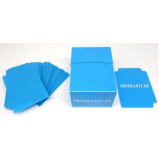 docsmagic.de Pilna kortų dėtuvė + 100 dvigubų šviesiai mėlynų dėklų - Kortų dėžutė ir dėklai šviesiai mėlynos spalvos - PKM MTG