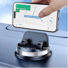 OATSBASF Automobilio telefono laikiklis prietaisų skydeliui | 360° kampu besisukantis automobilinis laikiklis su neslystančiu silikonu | Suderinamas su 