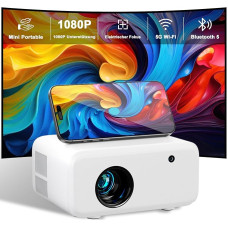 Smart Projector VISULAPEX Projector Supports 4K, V3 Pro, 800ANSI WiFi 6 and Bluetooth Projector, 1080P Full HD Projector Home Cinema Outdoor 200 Inch Display