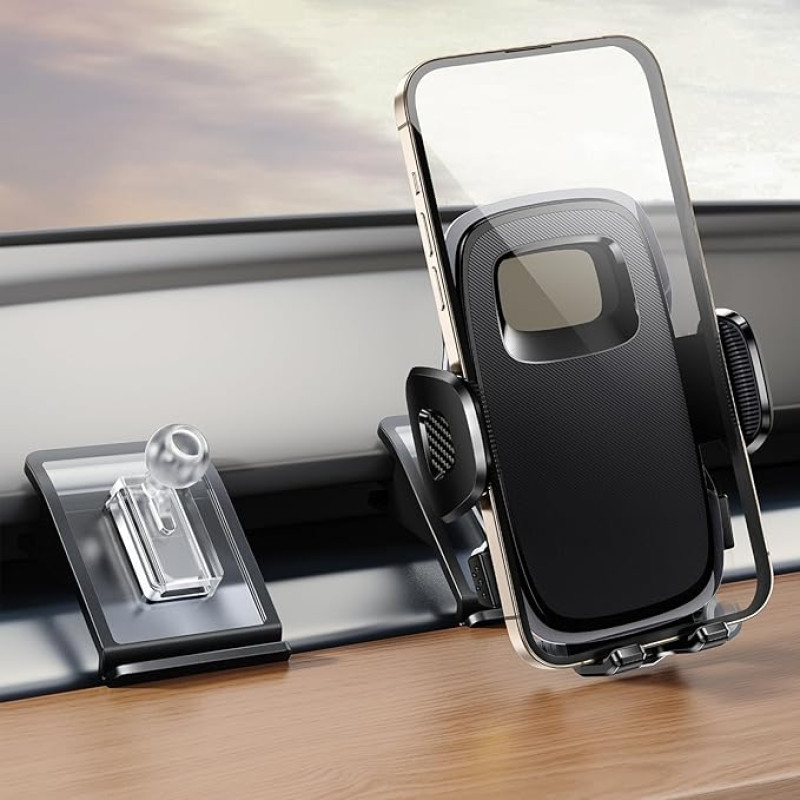 OATSBASF Mobile Phone Holder with Fitted Base for Tesla Model 3 (2017-2023) and Model Y (2020-2024) - Car Phone Holder (for Tesla Y/3 20-23)
