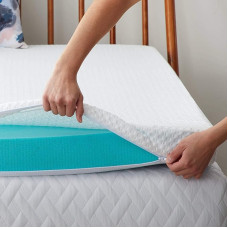 LUCID Mattress Topper - Soft and Breathable - Machine Washable - Non-Slip (Topper Not Included) - Double (135 x 190 cm), 5 cm